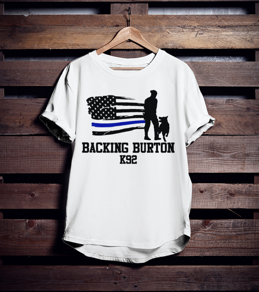 Backing Burton K92 Thin Blue Line Officer Seara T-Shirt