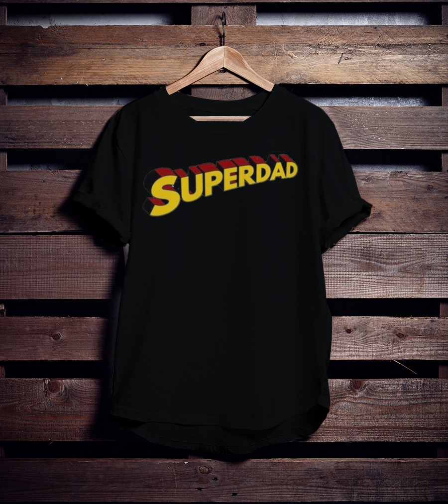 Superdad Father's Day Bold 3D Text Style Heroic T-Shirt