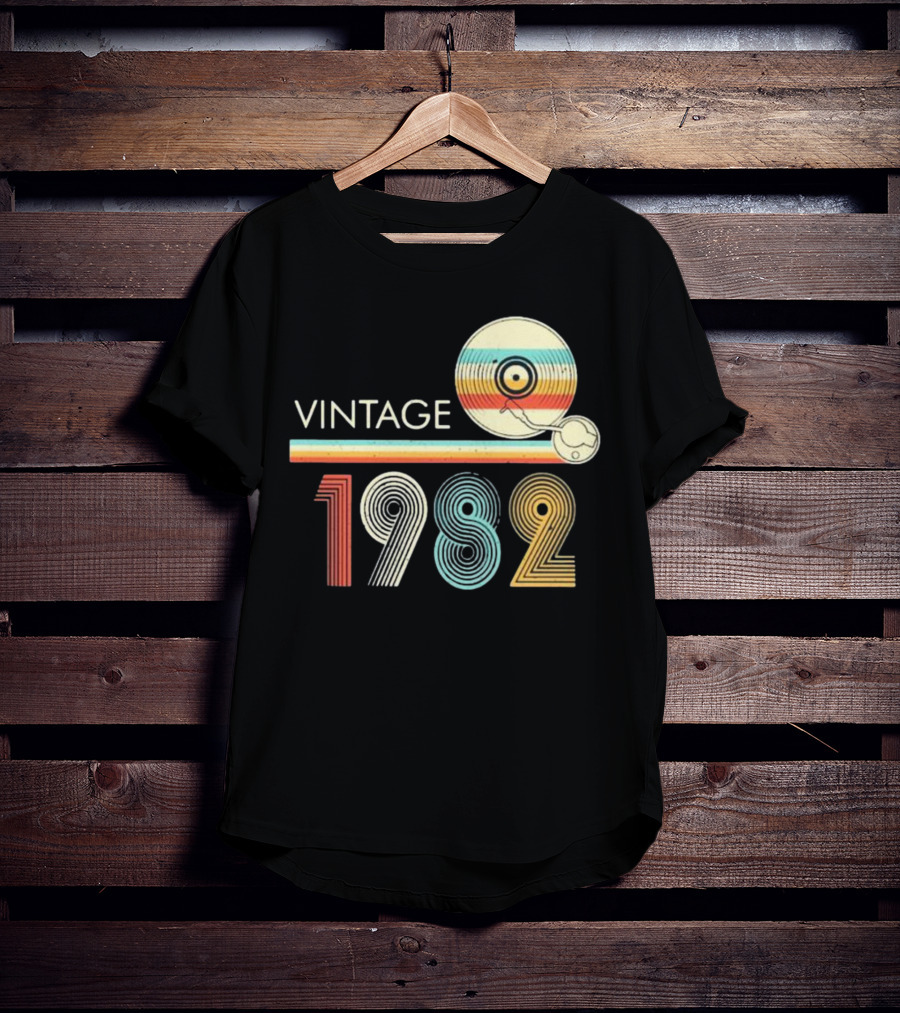 Vintage 1982 Vinyl Record T-Shirt
