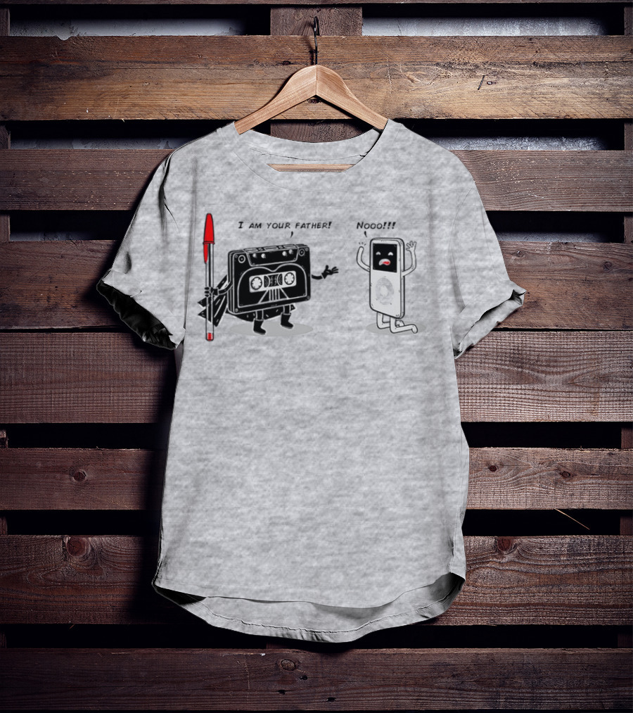 I Am Your Father Nooo Cassette And IPod T-Shirt