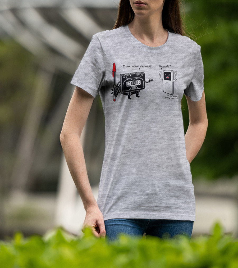 I Am Your Father Nooo Cassette And IPod T-Shirt