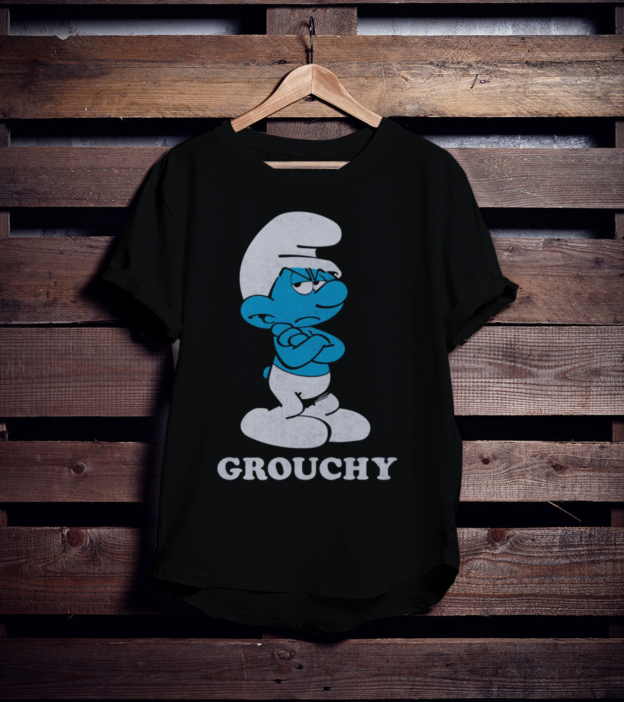 Grouchy Smurf Crossed Arms Stance T-Shirt