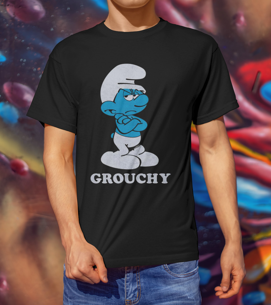 Grouchy Smurf Crossed Arms Stance T-Shirt