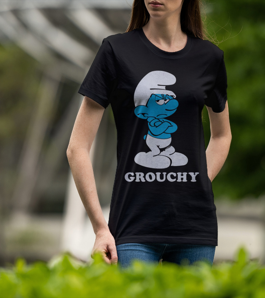 Grouchy Smurf Crossed Arms Stance T-Shirt