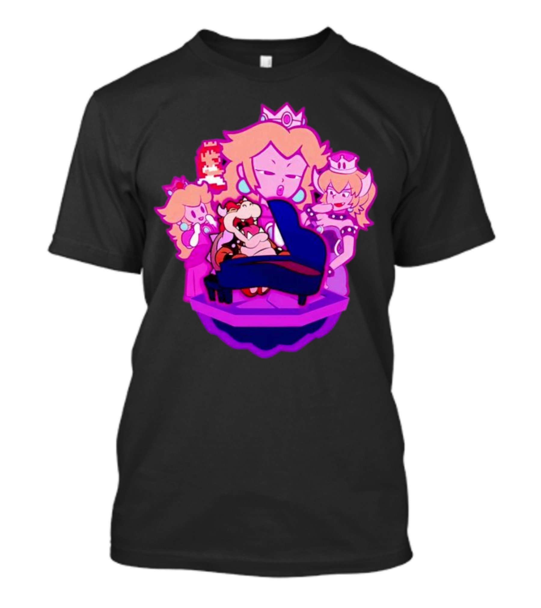 Peaches Super Mario Bros Bowser Piano Performance Oscars T-Shirt
