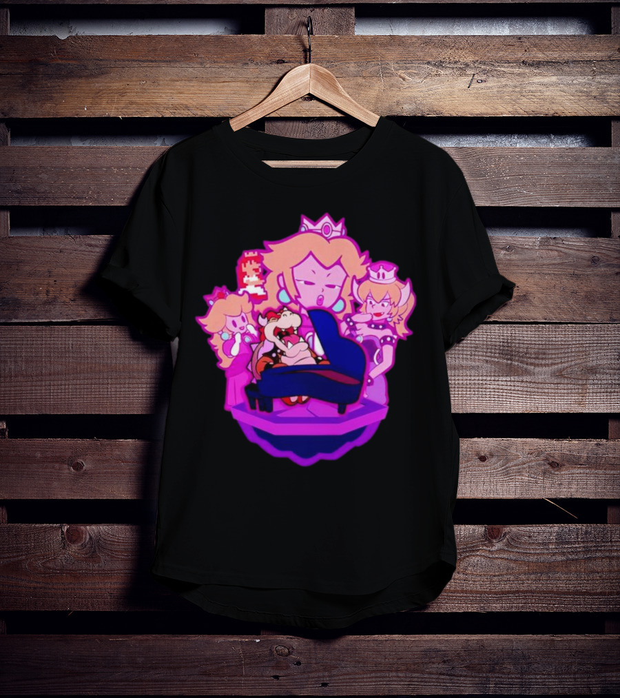Peaches Super Mario Bros Bowser Piano Performance Oscars T-Shirt