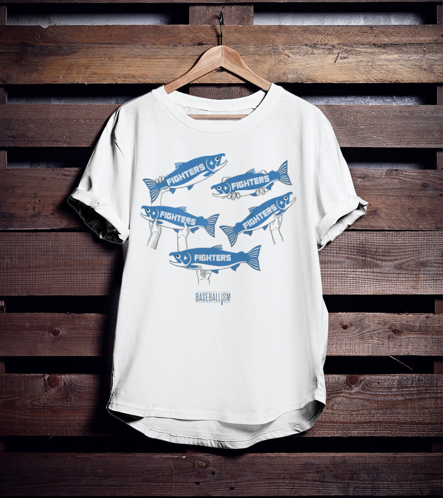 Shakemaru Nippon-Ham Fighters Baseballism Fish T-Shirt