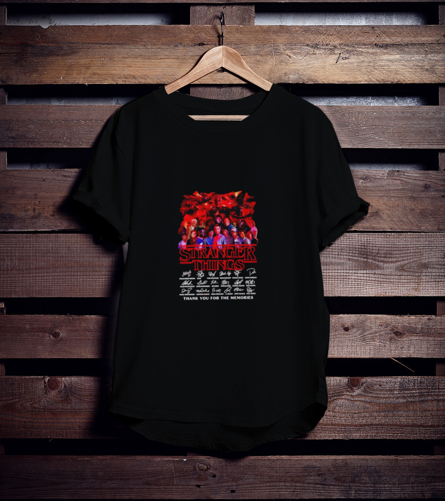 Stranger Things Cast Thank You For The Memories Signatures T-Shirt