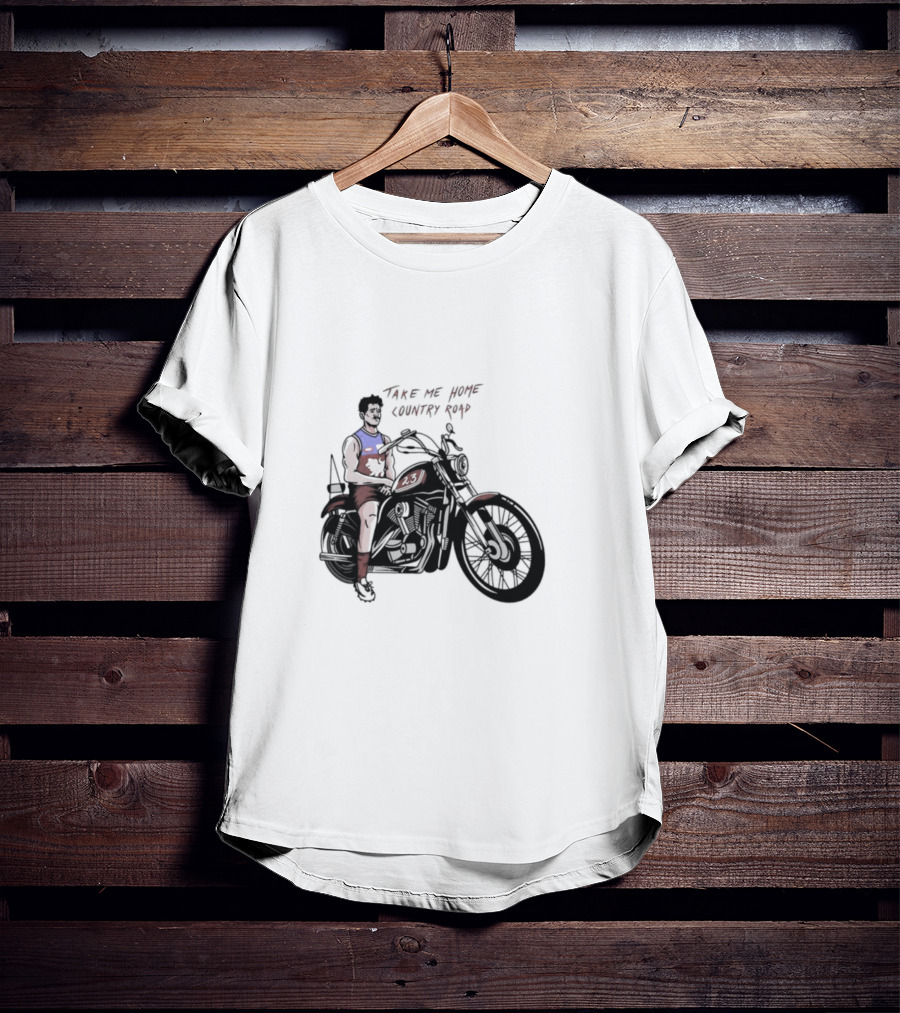 Take Me Home Country Road Motorcycle Rider T-Shirt