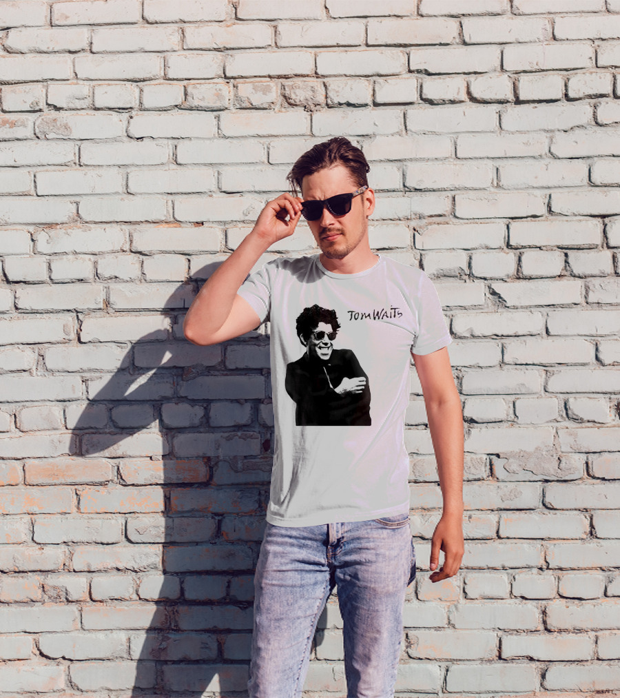 Tom Waits Black And White Sunglasses T-Shirt