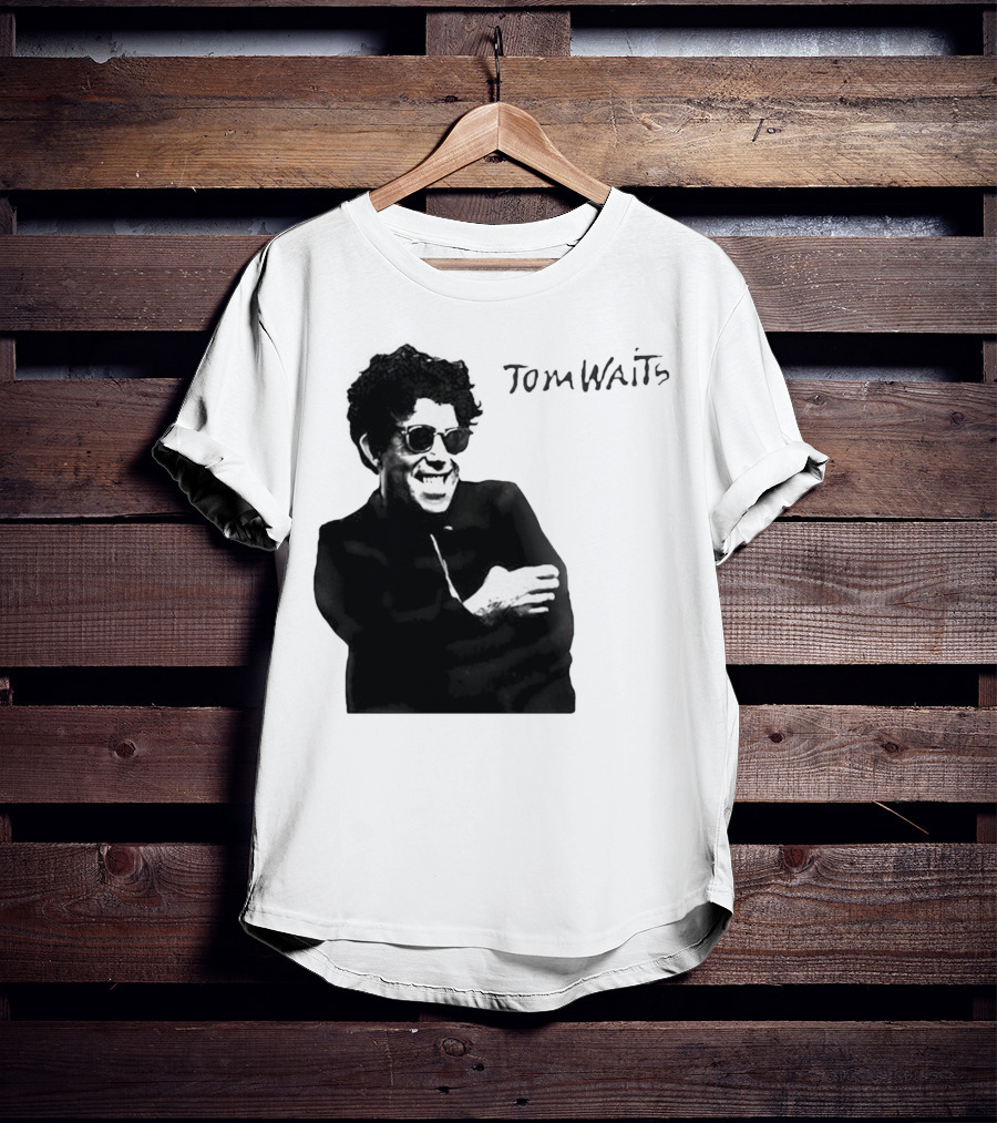 Tom Waits Black And White Sunglasses T-Shirt