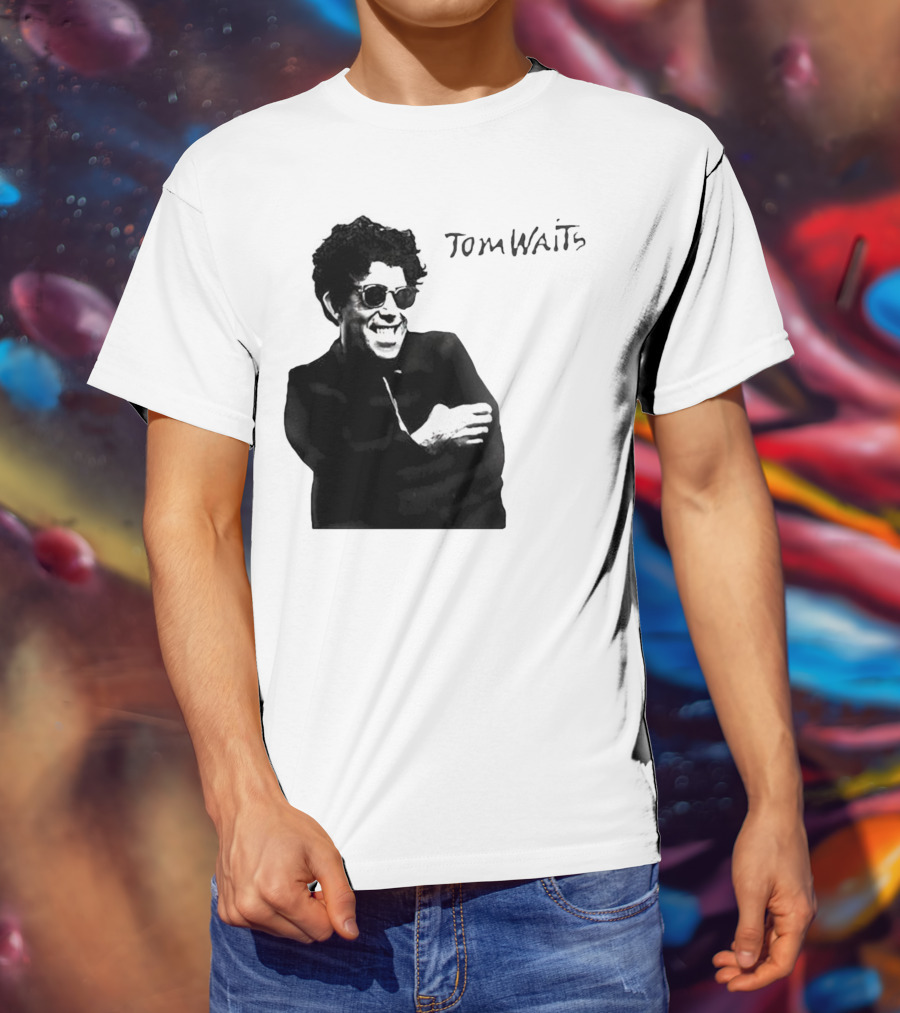 Tom Waits Black And White Sunglasses T-Shirt