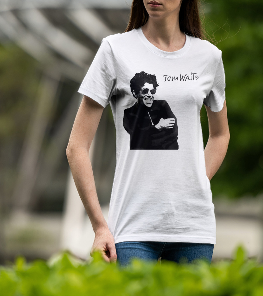 Tom Waits Black And White Sunglasses T-Shirt