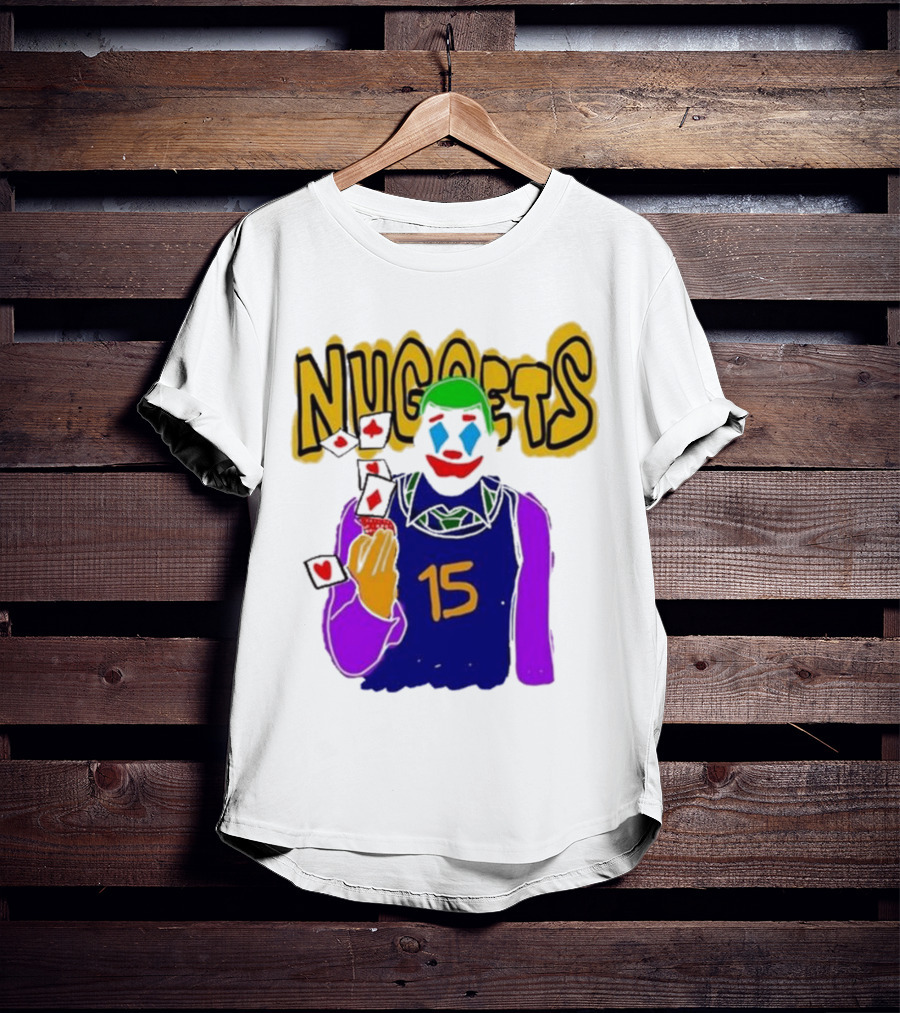 Nuggets Clown 15 Nikola Jokic Joker Basketball NBA T-Shirt