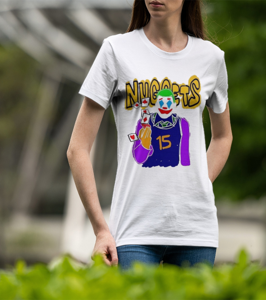 Nuggets Clown 15 Nikola Jokic Joker Basketball NBA T-Shirt