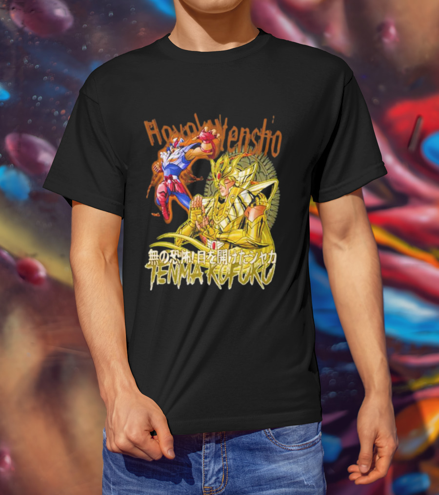 Phoenix Ikki Tenma Kofuku Action Scene Hyaku Ren Sho Saint Seiya T-Shirt