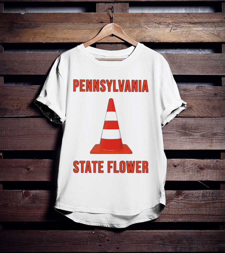 Pennsylvania State Flower Traffic Cone T-Shirt