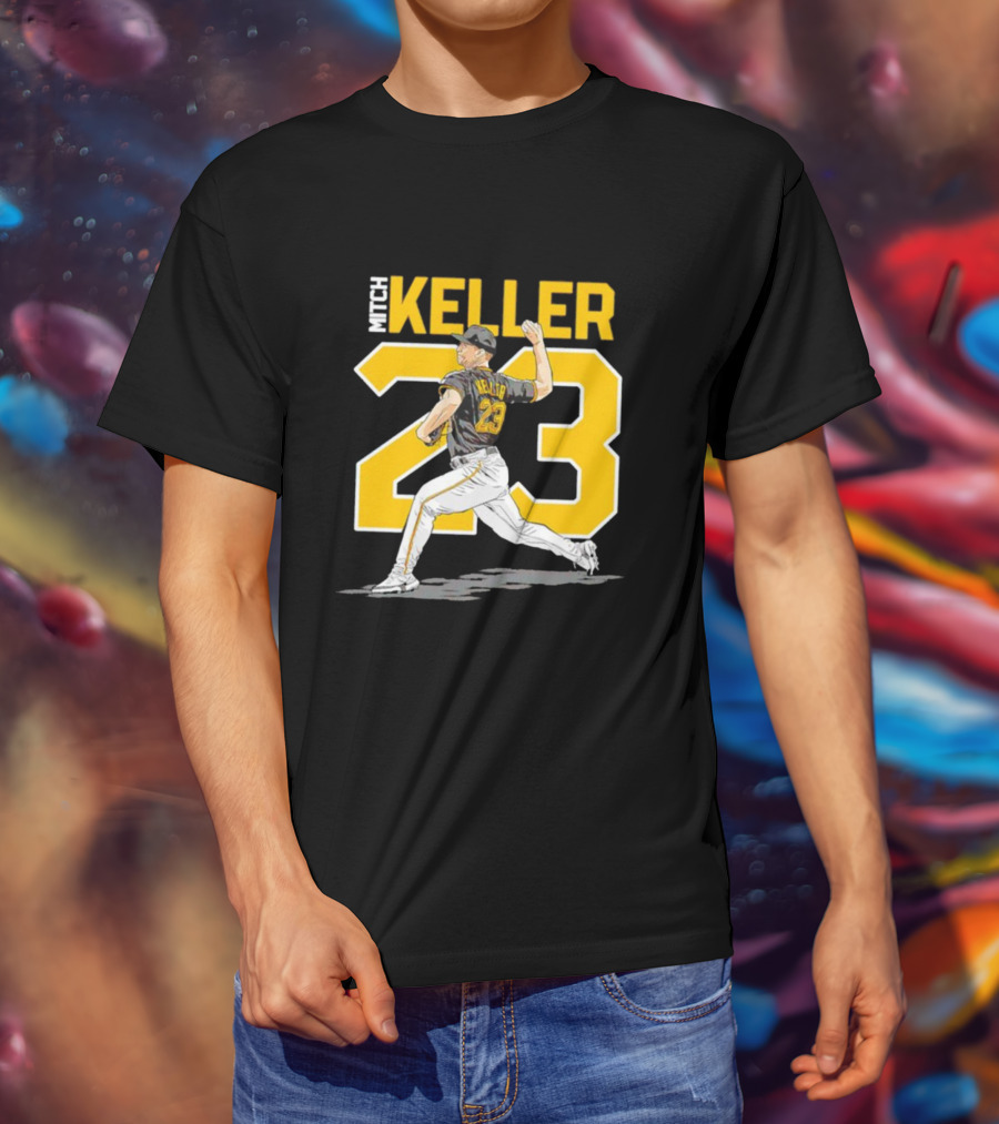 Mitch Keller 23 Pittsburgh Pirates Pitching Action T-Shirt