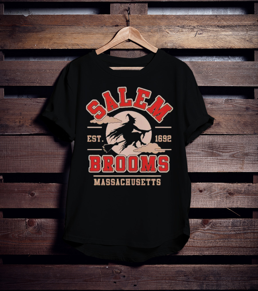 Salem Brooms Witch Flying Est 1692 Massachusetts T-Shirt