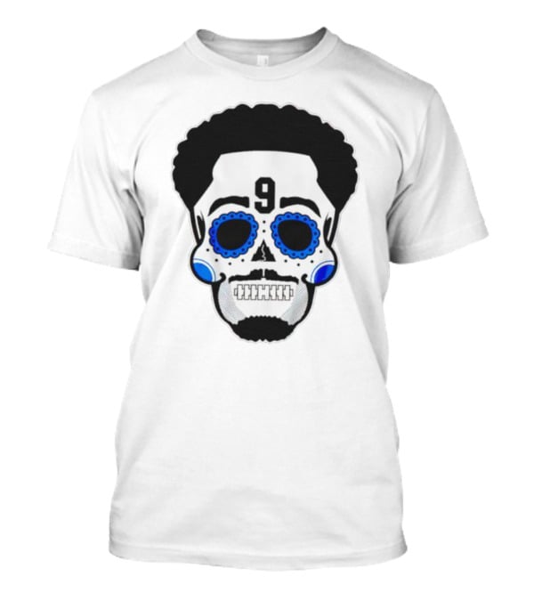 Bryce Young Carolina Panthers 9 Sugar Skull T-Shirt