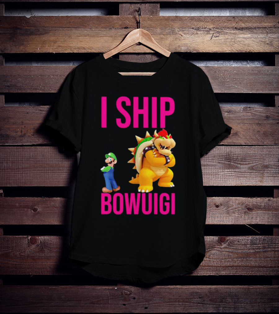 I Ship Bowuigi Super Mario Luigi Bowser T-Shirt