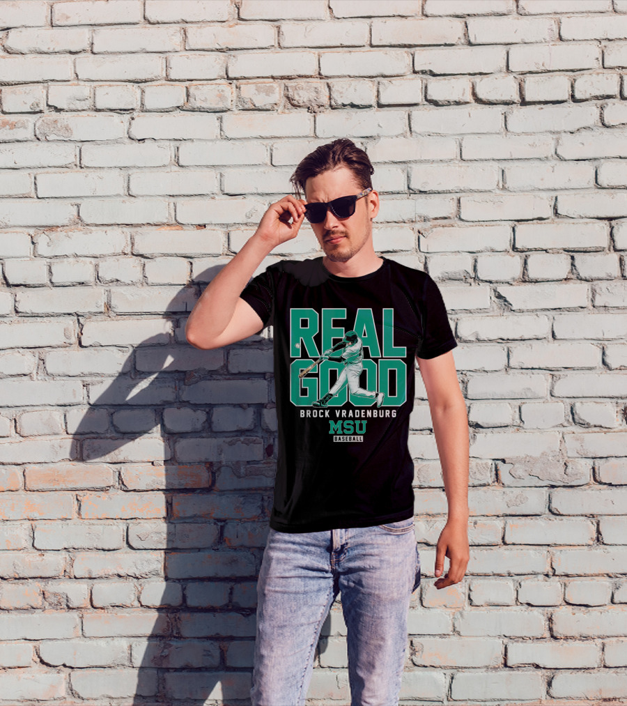 Real Good Brock Vradenburg MSU Baseball T-Shirt
