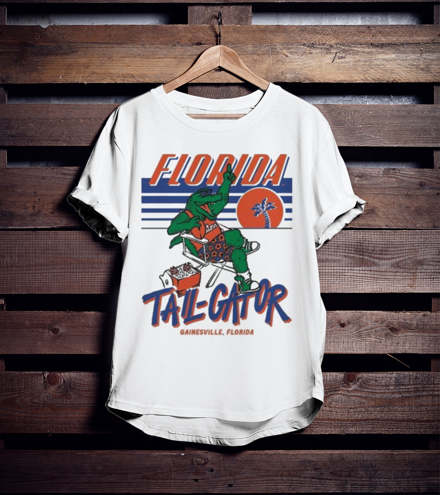 Florida Tail-Gator 1987 Gainesville Retro Style Palm Tree Gator T-Shirt