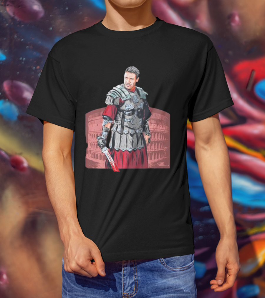 Russell Crowe Gladiator Paul Cemmick Colosseum T-Shirt