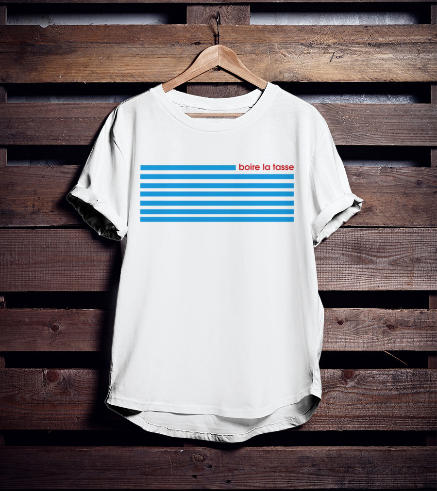 Boire La Tasse Striped Minimalist T-Shirt