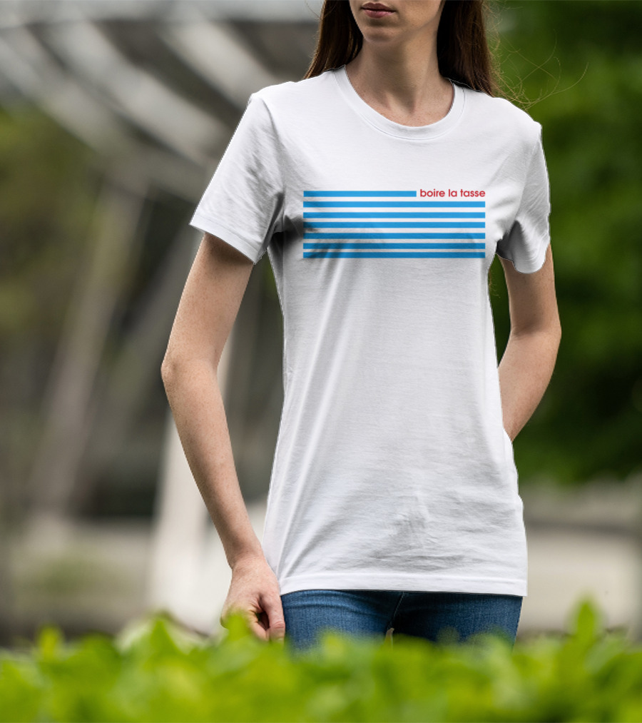 Boire La Tasse Striped Minimalist T-Shirt