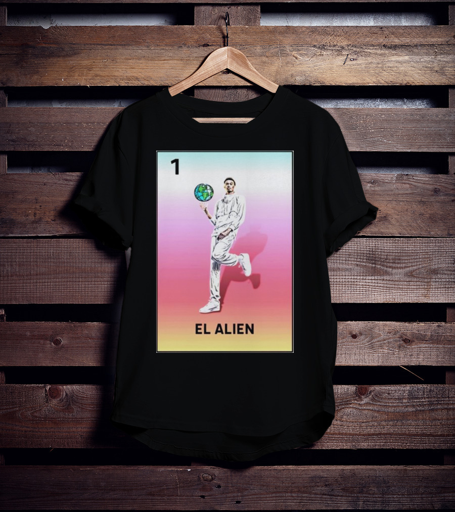 1 El Alien Basketball Earth Ball T-Shirt