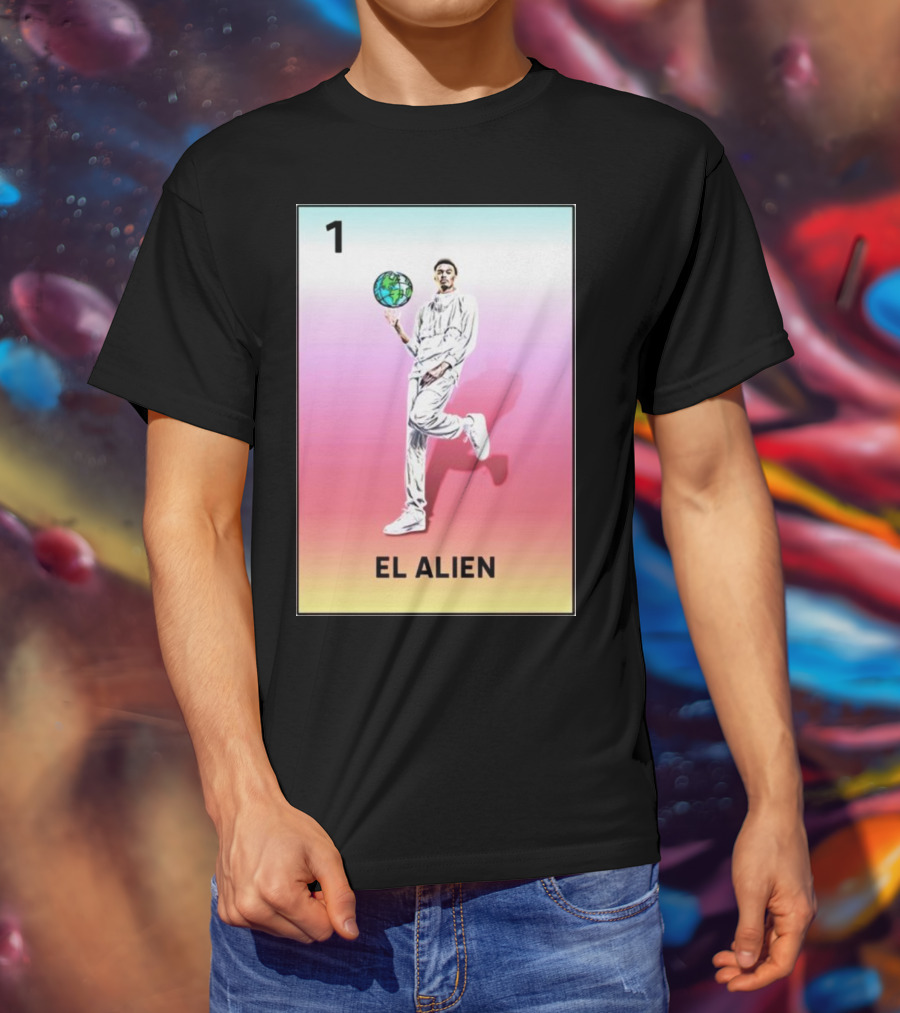 1 El Alien Basketball Earth Ball T-Shirt