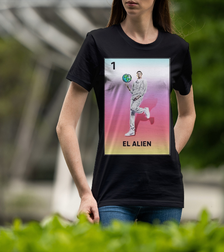 1 El Alien Basketball Earth Ball T-Shirt