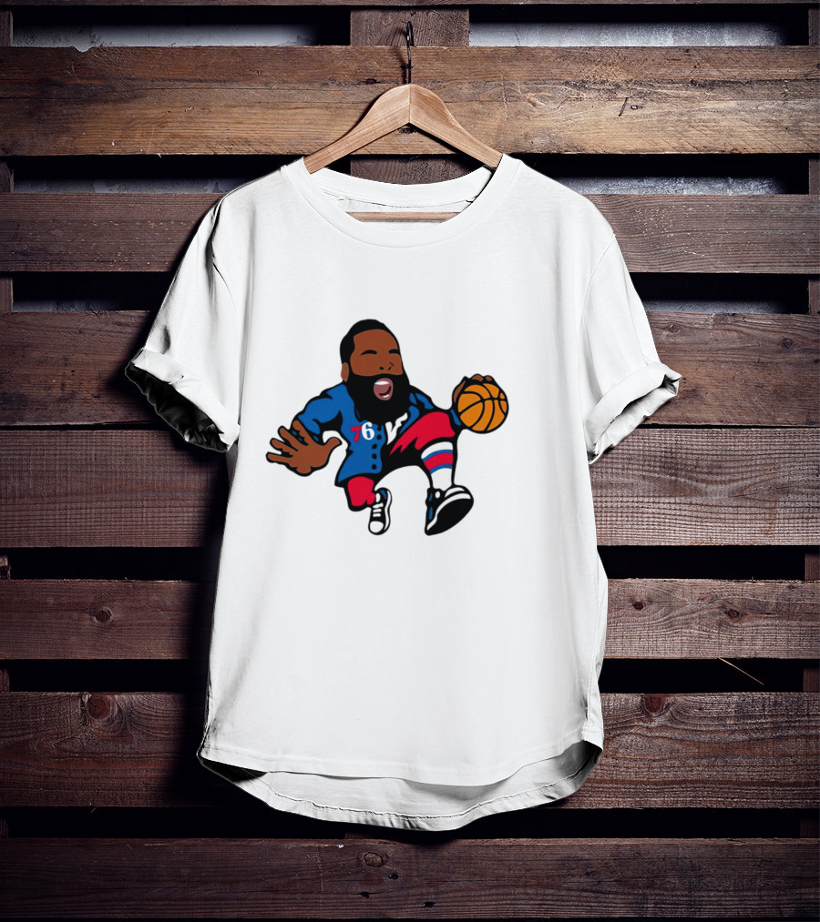 James Harden Cartoon 76 Basketball Philadelphia T-Shirt