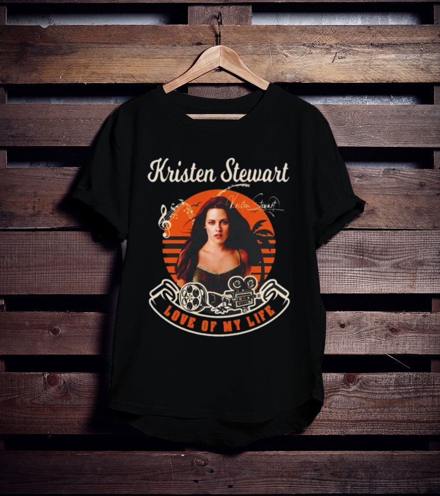 Kristen Stewart Love Of My Life Signature Film Music Palm Trees T-Shirt