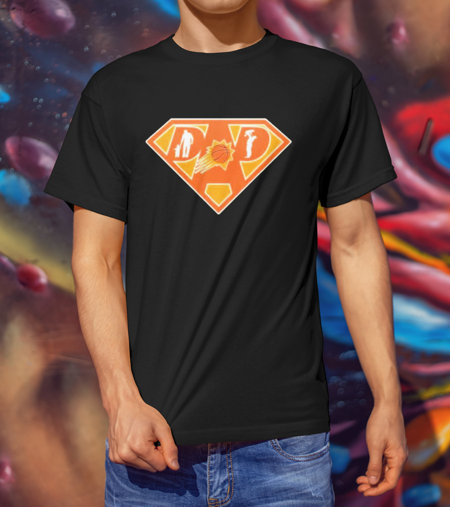 Phoenix Suns Super Dad Basketball Emblem Family Hero T-Shirt