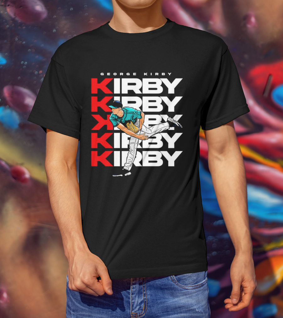 George Kirby Pitching Seattle Mariners K Strikeout T-Shirt