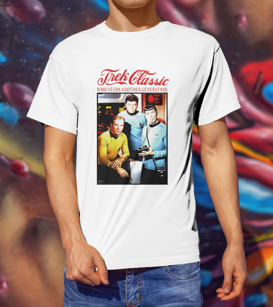 Star Trek Classic Who Needs Another Generation Vintage Crew Image T-Shirt