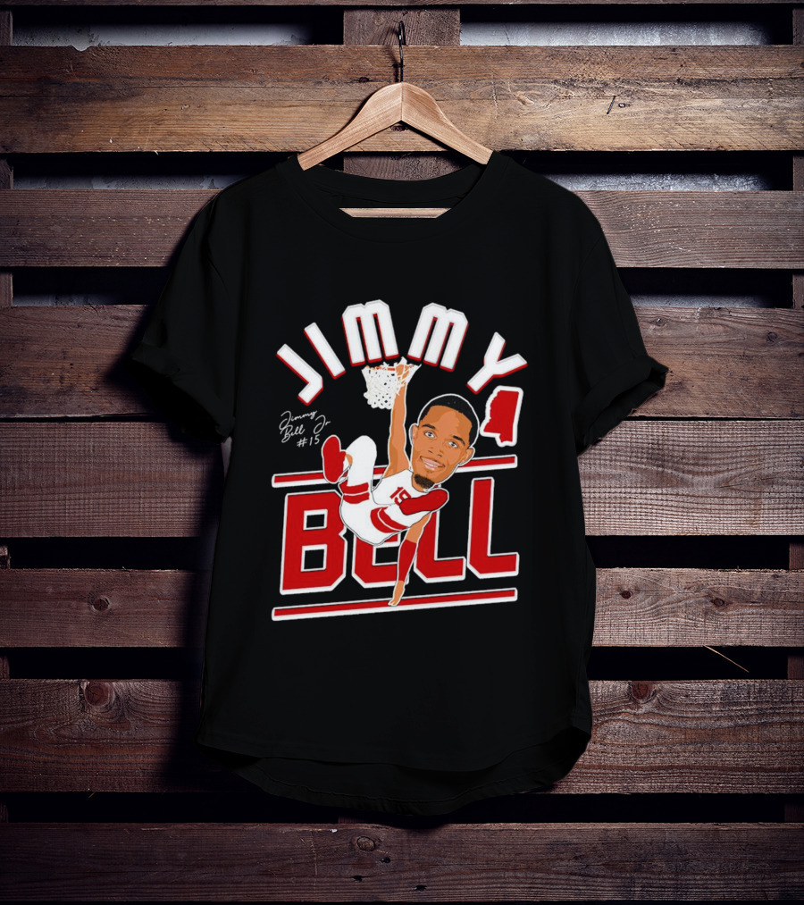 Jimmy Bell Jr. #15 Mississippi State Bulldogs Basketball Dunking T-Shirt