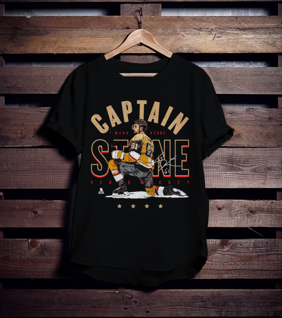 Mark Stone Vegas Hockey Captain Stone 61 Signature T-Shirt