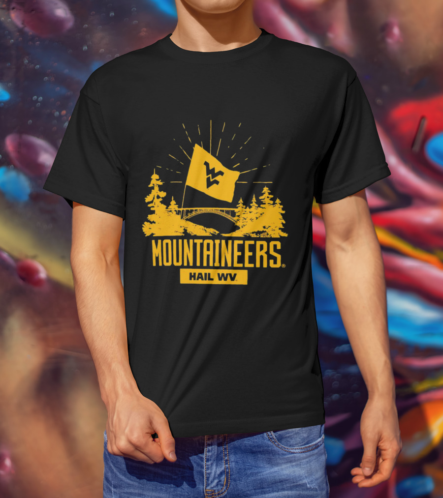 Mountaineers Hail WV West Virginia Colosseum Fan T-Shirt