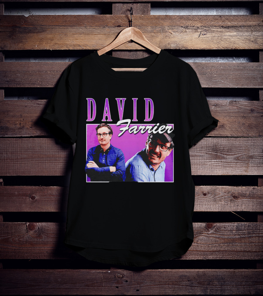 David Farrier Purple Retro Double Image T-Shirt