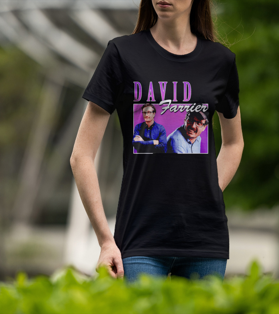David Farrier Purple Retro Double Image T-Shirt