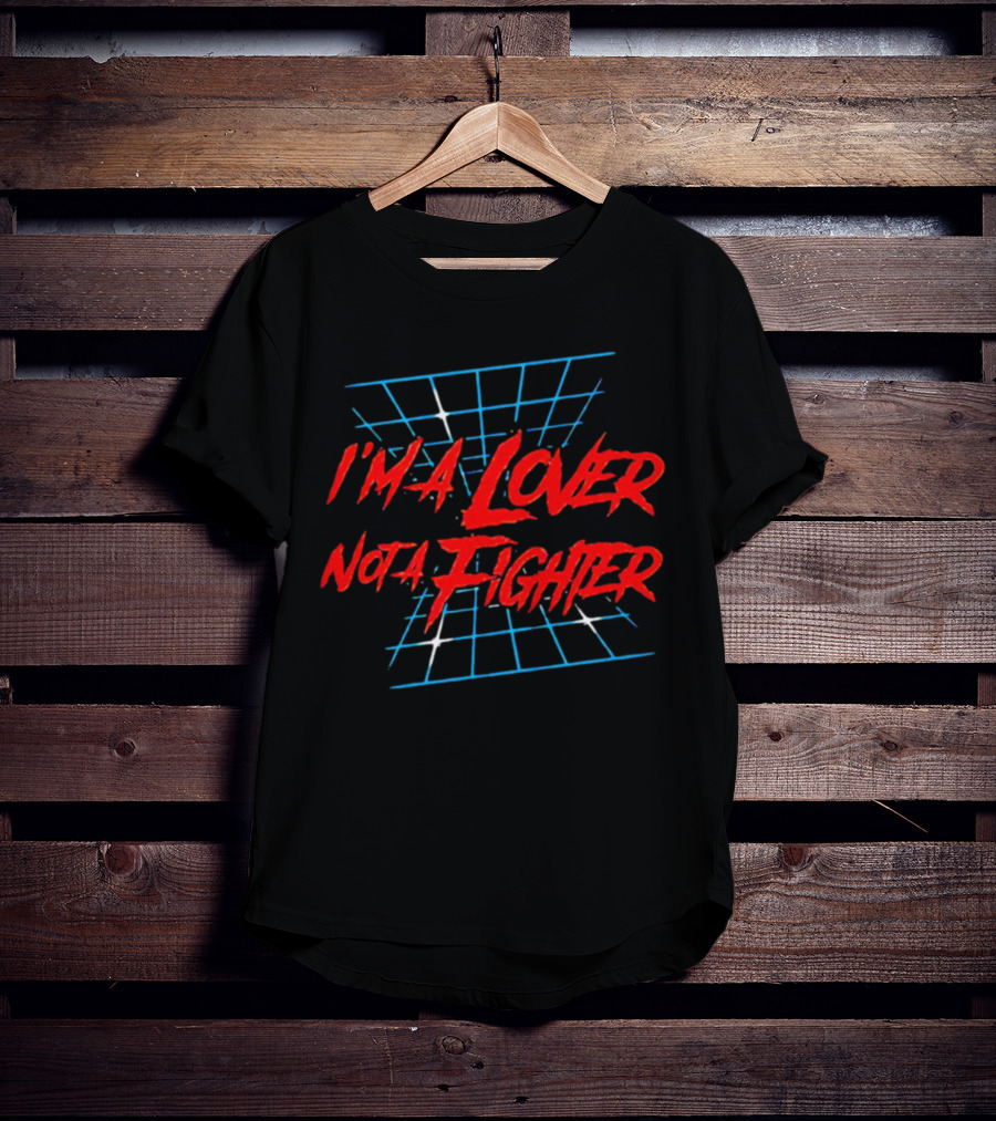 I'm A Lover Not A Fighter Retro Grid T-Shirt
