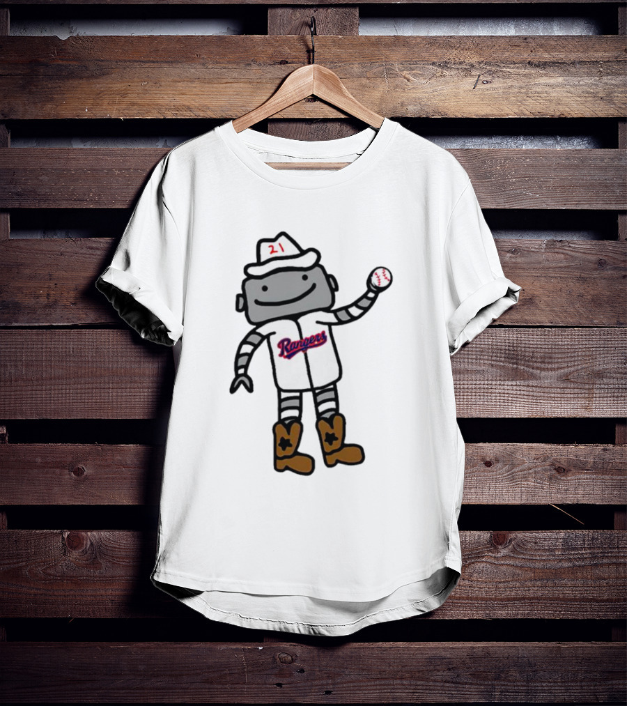 Rangers Robot 21 Baseball Texas Rangers T-Shirt