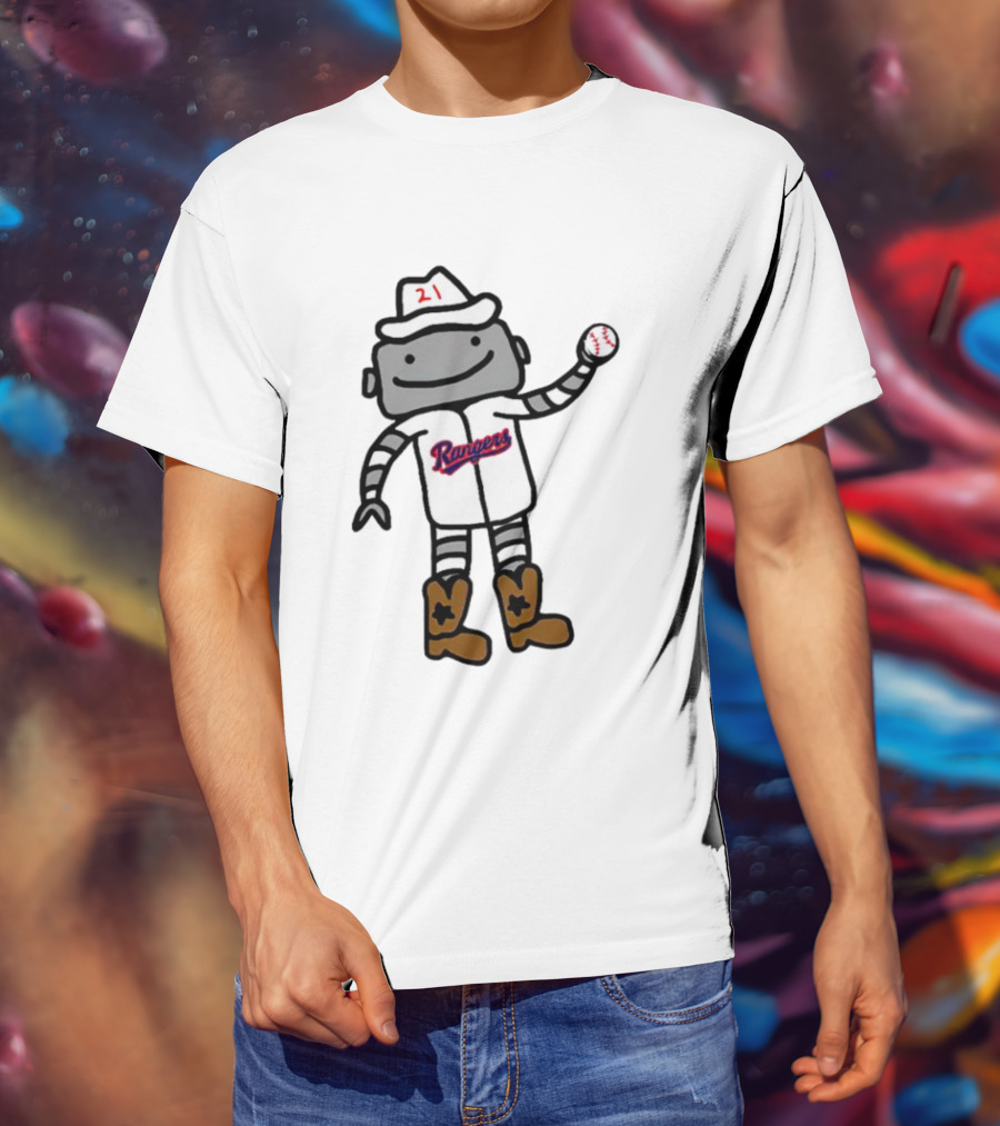 Rangers Robot 21 Baseball Texas Rangers T-Shirt