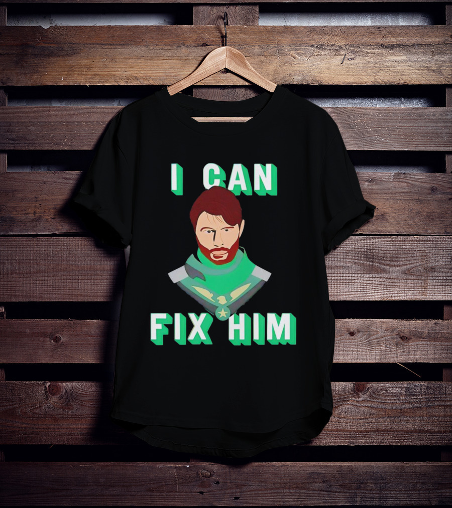 Nerdy Squirrel Studios Soldier Boy I Can Fix Him Superhero T-Shirt