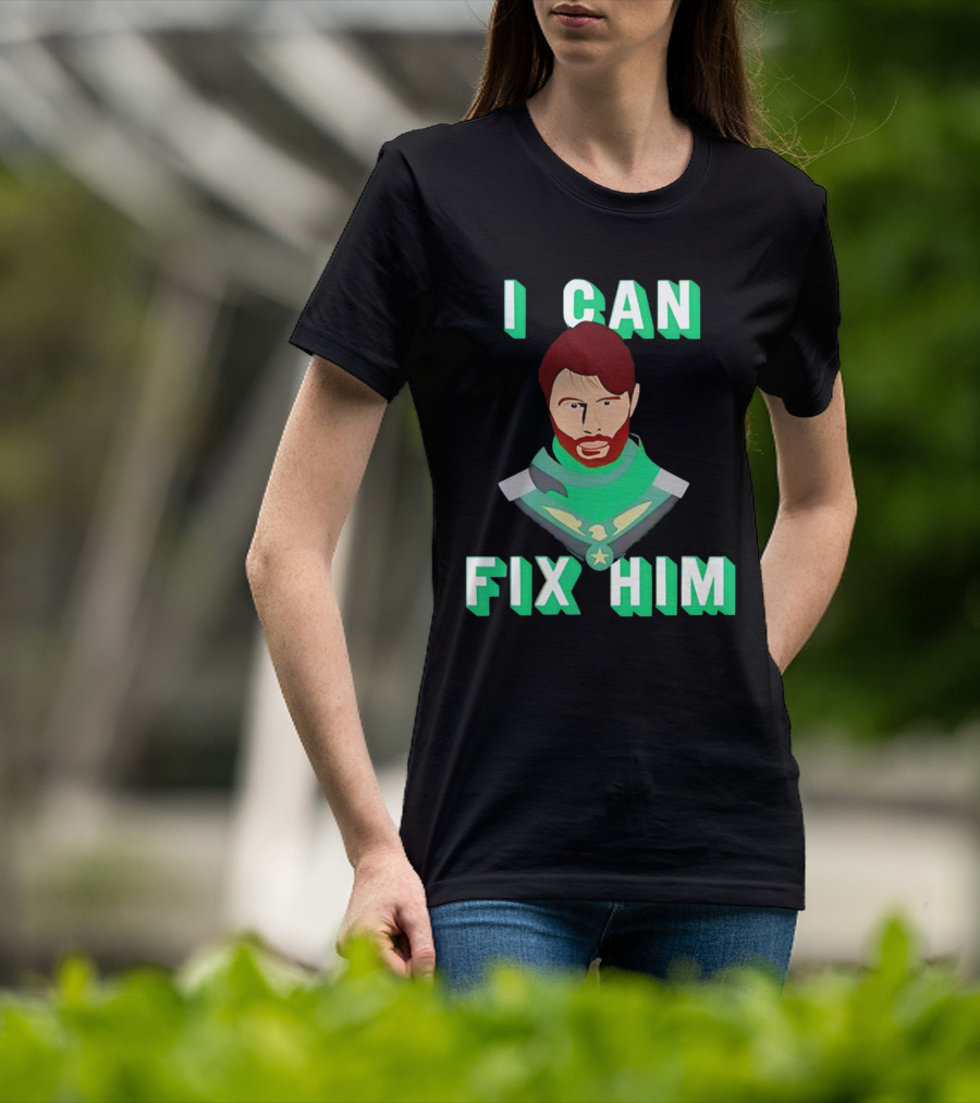 Nerdy Squirrel Studios Soldier Boy I Can Fix Him Superhero T-Shirt