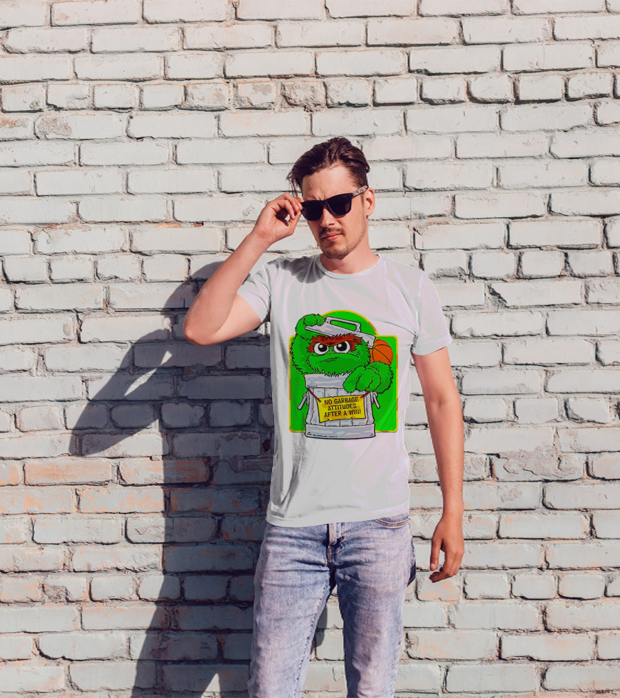 Oscar The Grouch No Garbage Attitudes With Basketball After A Win T-Shirt