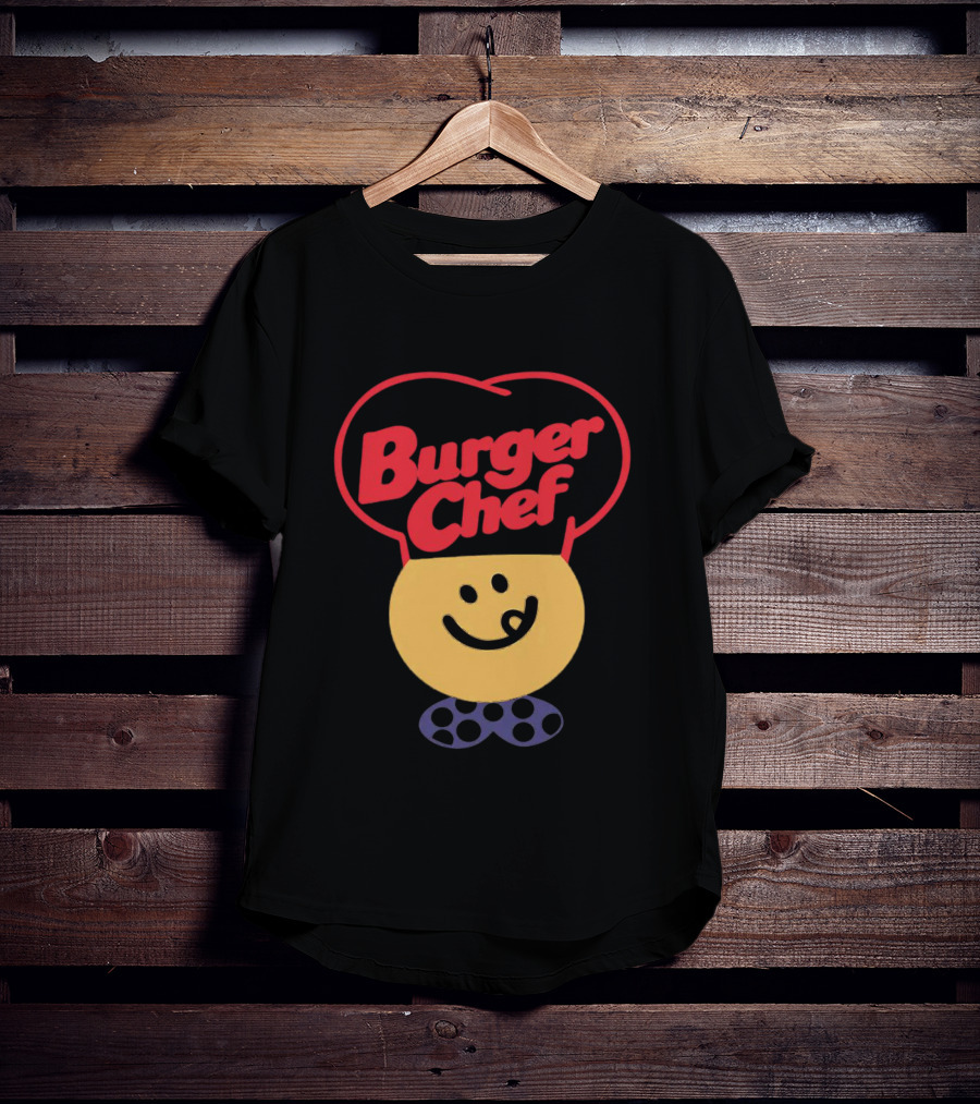 Burger Chef Happy Smiley Face With Chef Hat T-Shirt